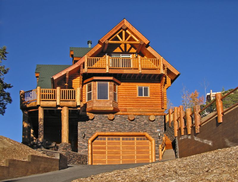 Log Home with Fresh Sealant