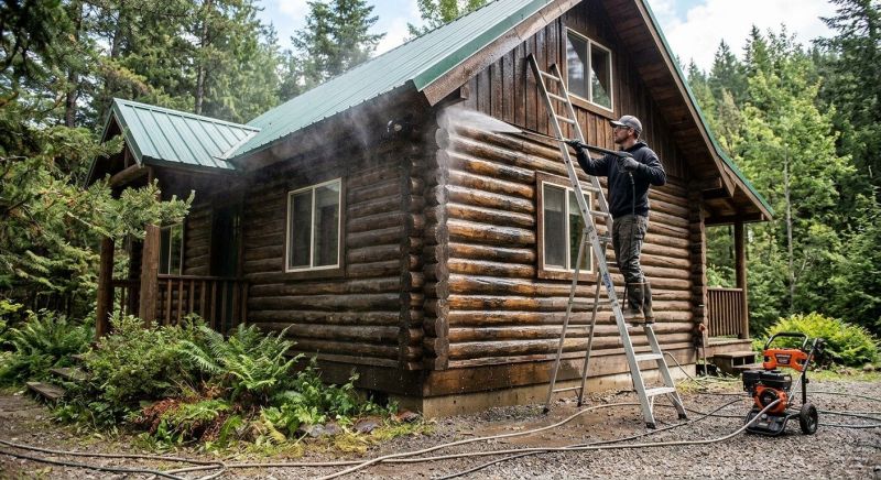 Log Home Exterior Cleaning Service