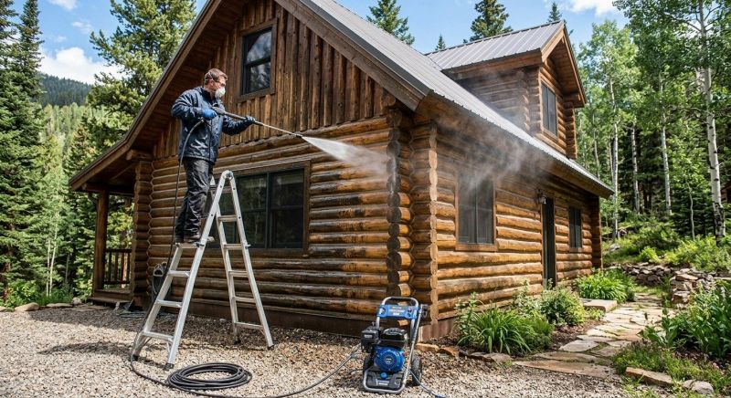 Log Home Exterior Cleaning Service
